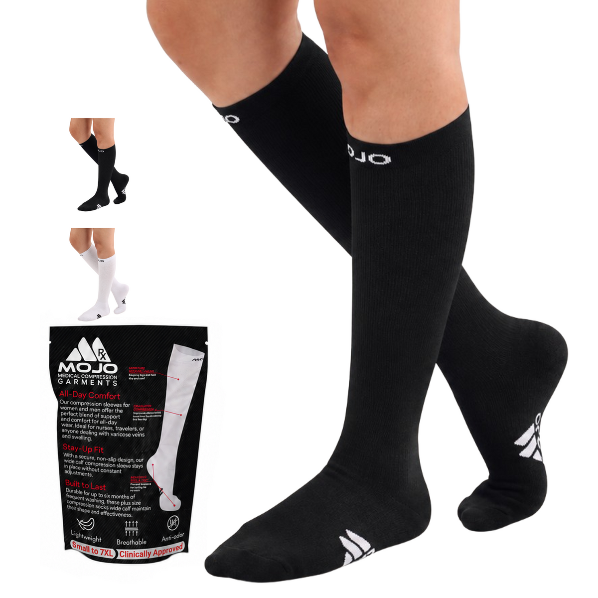 Knee-High Athletic Compression Socks for Women 15-20mmHg, A106