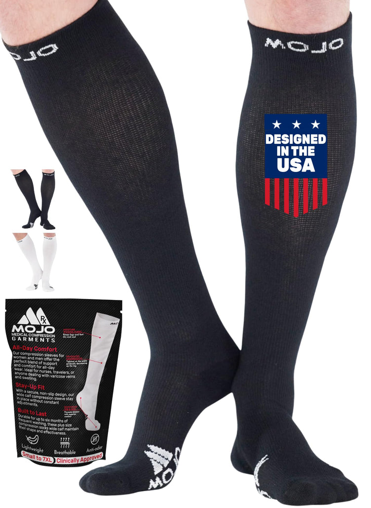 Knee-High Athletic Compression Socks for Men 15-20mmHg, A106