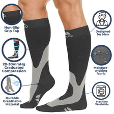 Elite Coolmax Performance & Recovery Compression Socks for Men 20-30mmHg, A601