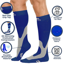 Elite Coolmax Performance & Recovery Compression Socks for Men 20-30mmHg, A601