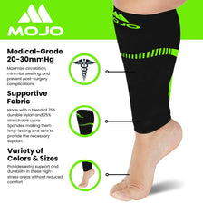 Plus-Size Firm-Support Compression Calf Sleeves for Women 20-30mmHg, A604