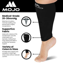 Plus-Size Firm-Support Compression Calf Sleeves for Women 20-30mmHg, A604