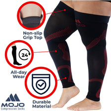 Recovery Graduated Compression Thigh Sleeves for Women 20-30mmHg, A609