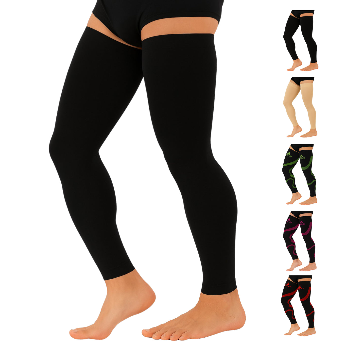 Recovery Graduated Compression Thigh Sleeves for Men 20-30mmHg, A609