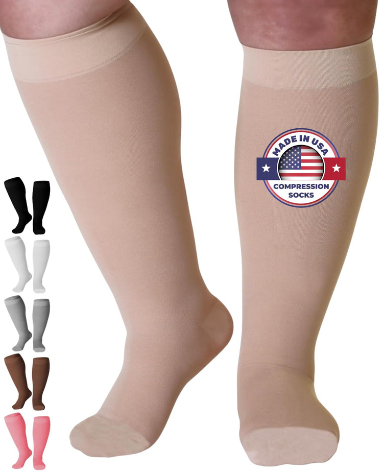 Closed-Toe Lymphatic Compression Socks for Women 20-30mmHg, A201