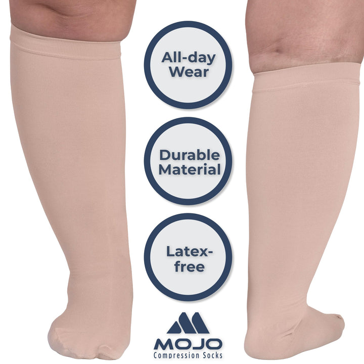 Women Knee High Compression Socks, 20-30mmHg, A201