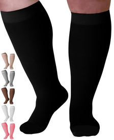 Women Knee High Compression Socks, 20-30mmHg, A201