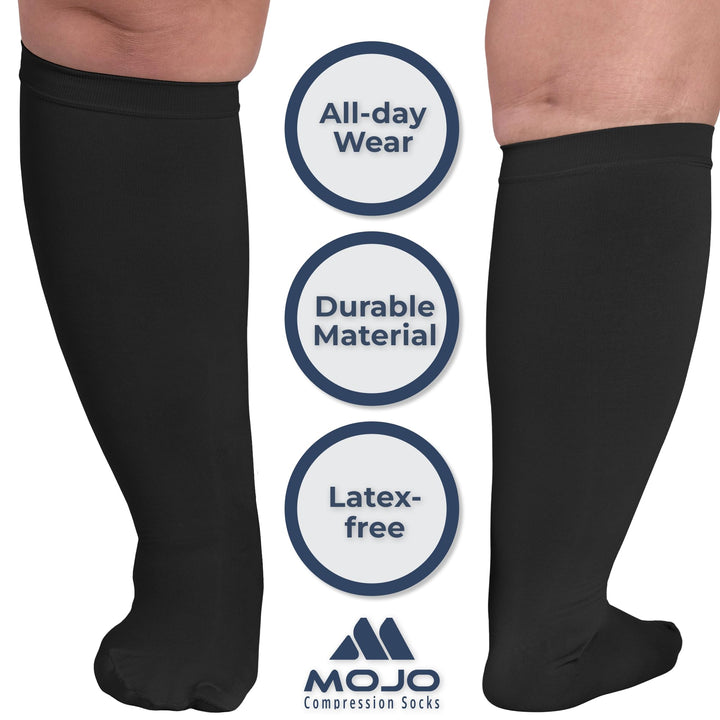 Women Knee High Compression Socks, 20-30mmHg, A201
