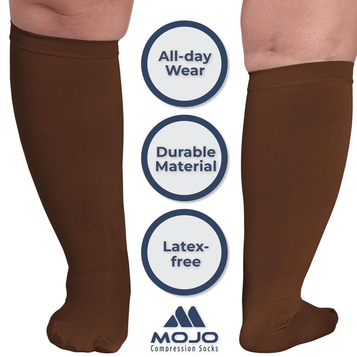 Women Knee High Compression Socks, 20-30mmHg, A201