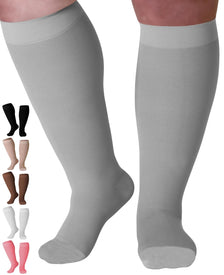 Women Knee High Compression Socks, 20-30mmHg, A201