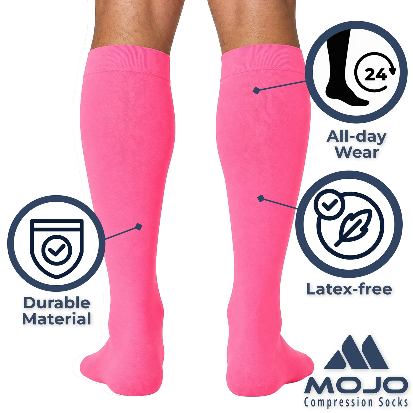 Closed-Toe Lymphatic Compression Socks for Men 20-30mmHg, A201