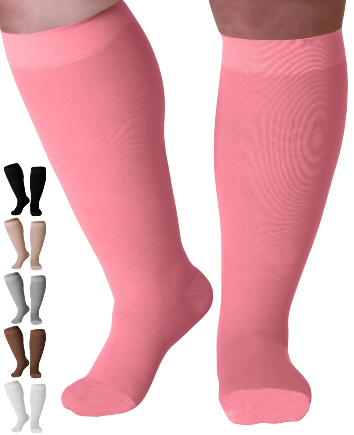 Women Knee High Compression Socks, 20-30mmHg, A201