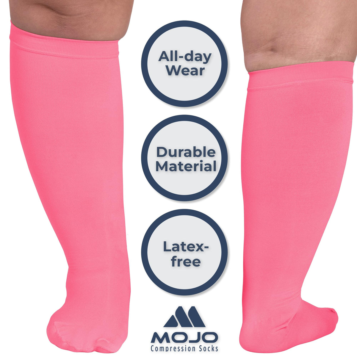 Women Knee High Compression Socks, 20-30mmHg, A201