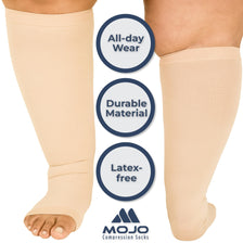 Open-Toe Lymphatic Compression Socks for Women 20-30mmHg, A211