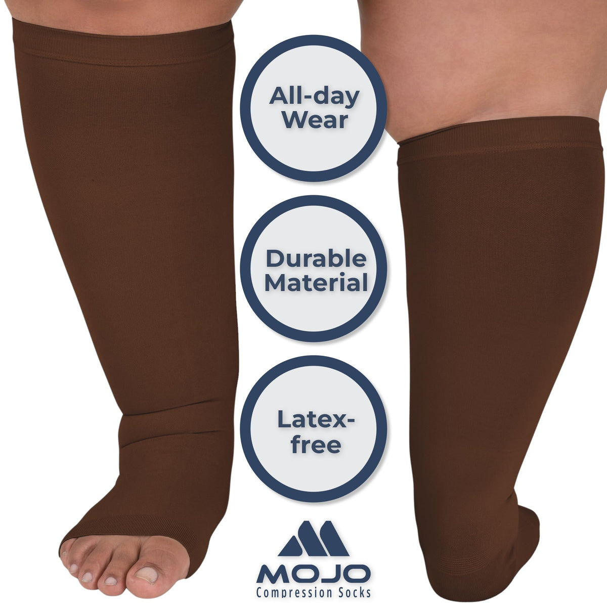 Open-Toe Lymphatic Compression Socks for Women 20-30mmHg, A211