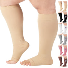 Open-Toe Lymphatic Compression Socks for Women 20-30mmHg, A211
