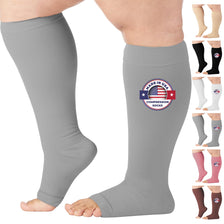 Open-Toe Lymphatic Compression Socks for Women 20-30mmHg, A211