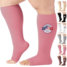 Open-Toe Lymphatic Compression Socks for Women 20-30mmHg, A211