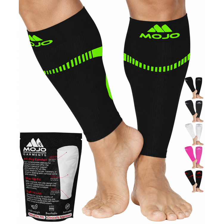 Plus-Size Firm-Support Compression Calf Sleeves for Men 20-30mmHg, A604