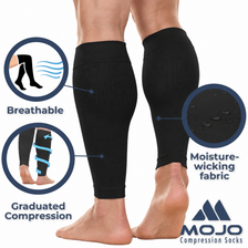 Plus-Size Firm-Support Compression Calf Sleeves for Men 20-30mmHg, A604