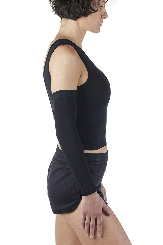Opaque Lymphedema Compression Arm Sleeve for Women 20-30mmHg, M813