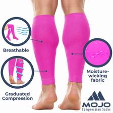 Plus-Size Firm-Support Compression Calf Sleeves for Men 20-30mmHg, A604