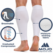 Plus-Size Firm-Support Compression Calf Sleeves for Men 20-30mmHg, A604