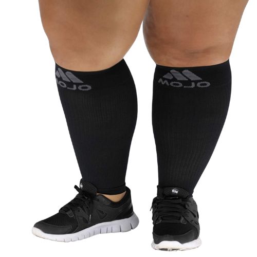 Plus-Size Firm-Support Compression Calf Sleeves for Men 20-30mmHg, A604