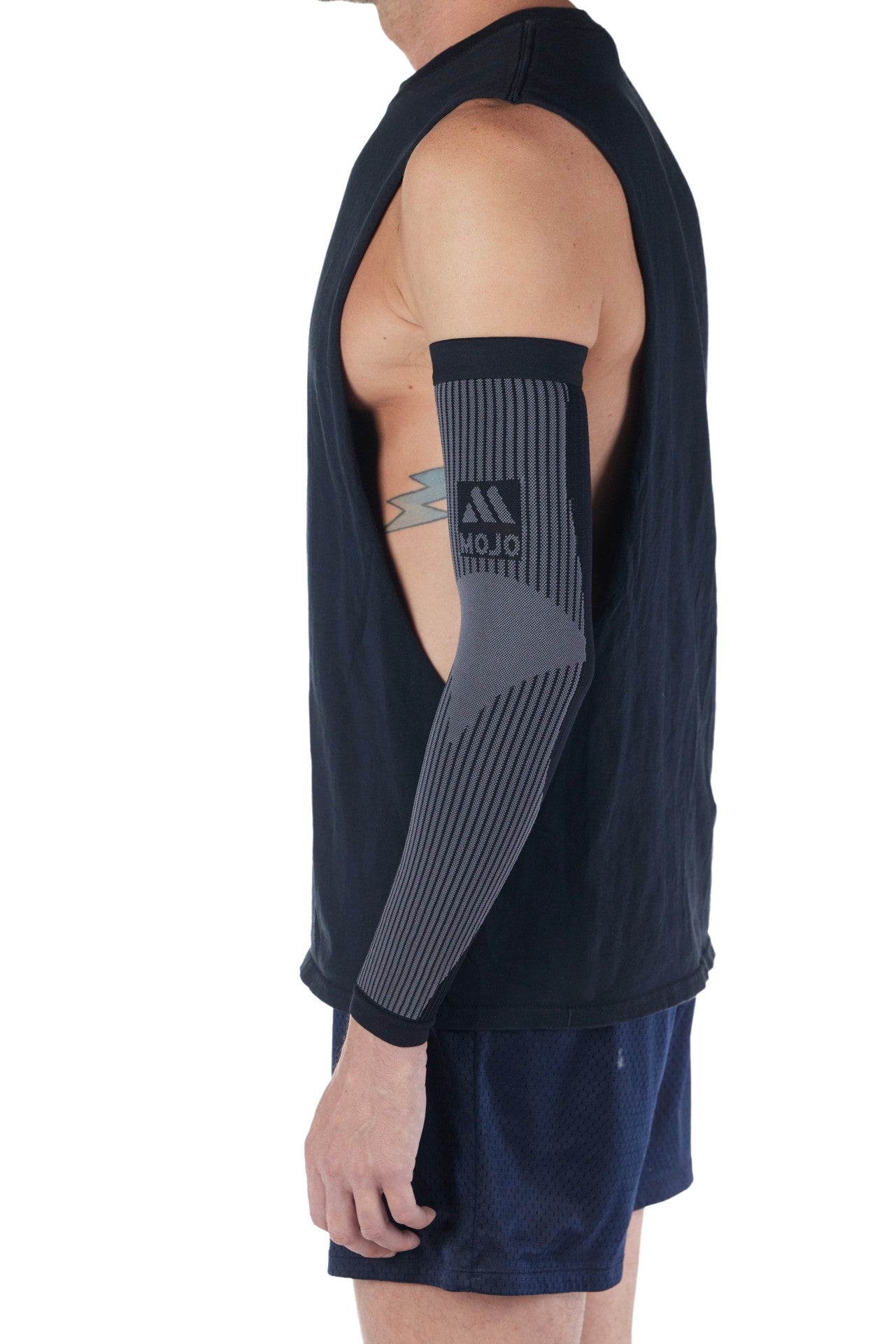 Black Lymphedema Compression Arm Sleeve for Women 20-30mmHg, M814