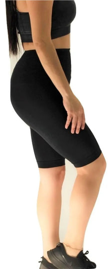 Black Firm-Support Sports Compression Shorts for Women 20-30mmHg, M819