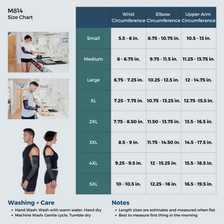 Black Lymphedema Compression Arm Sleeve for Women 20-30mmHg, M814