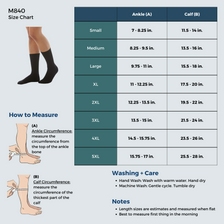 Coolmax Firm-Support Crew Compression Socks for Men 20-30mmHg, M840