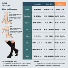 Coolmax Athletic Over-the-Calf Compression Socks for Women 20-30mmHg, M841
