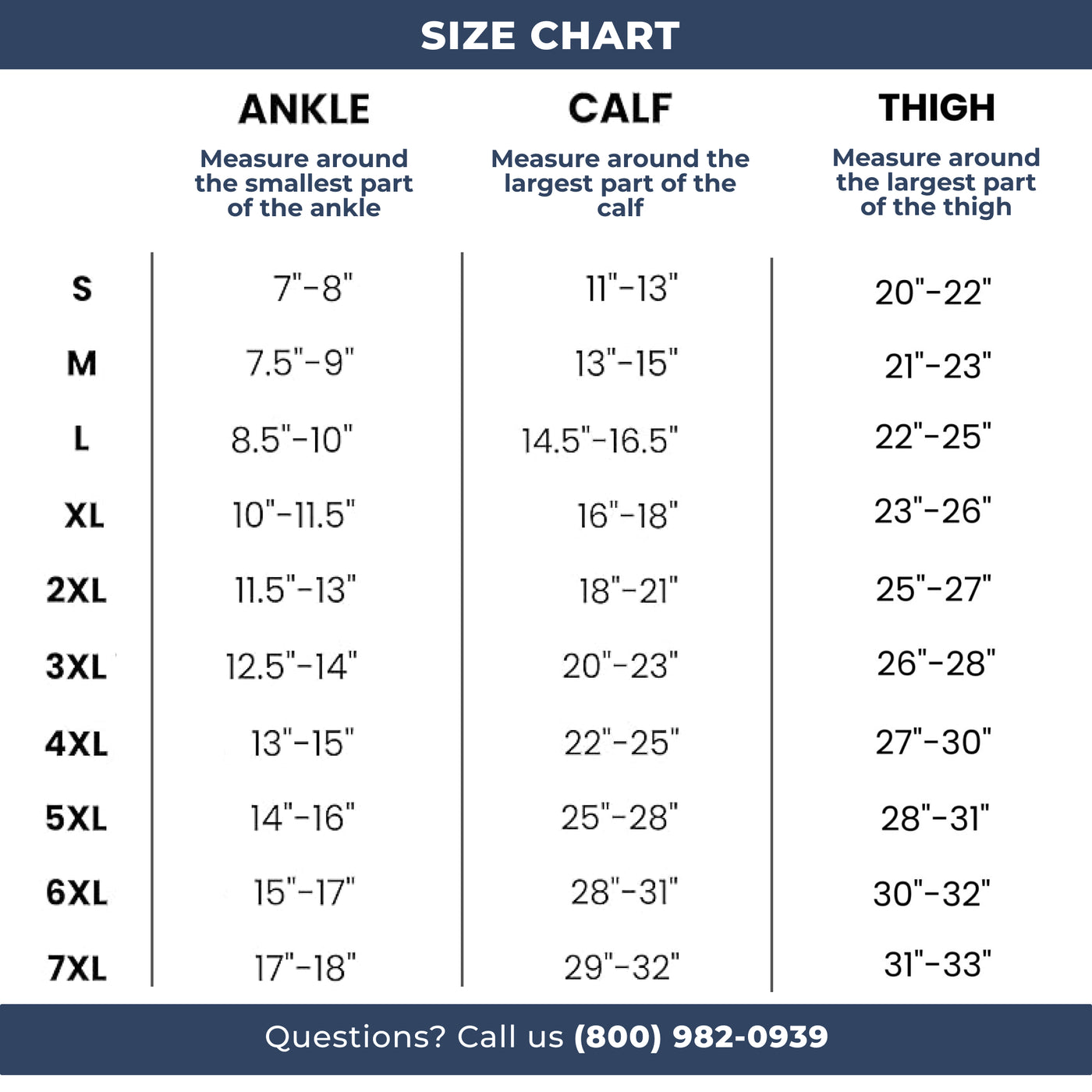 Recovery Graduated Compression Thigh Sleeves for Men 20-30mmHg, A609